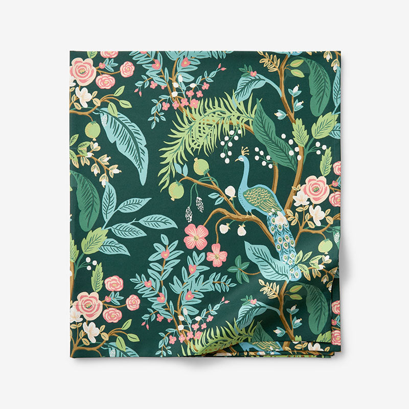 Peacock Classic Smooth Sateen Flat Bed Sheet - Evergreen, Twin/Twin XL