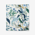 Peacock Classic Smooth Sateen Flat Bed Sheet - Ivory Multi, King/Cal. King