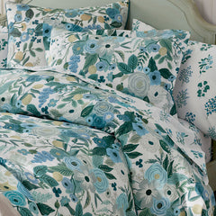 Garden Party Classic Cool Cotton Percale Comforter - Teal, Full/Queen