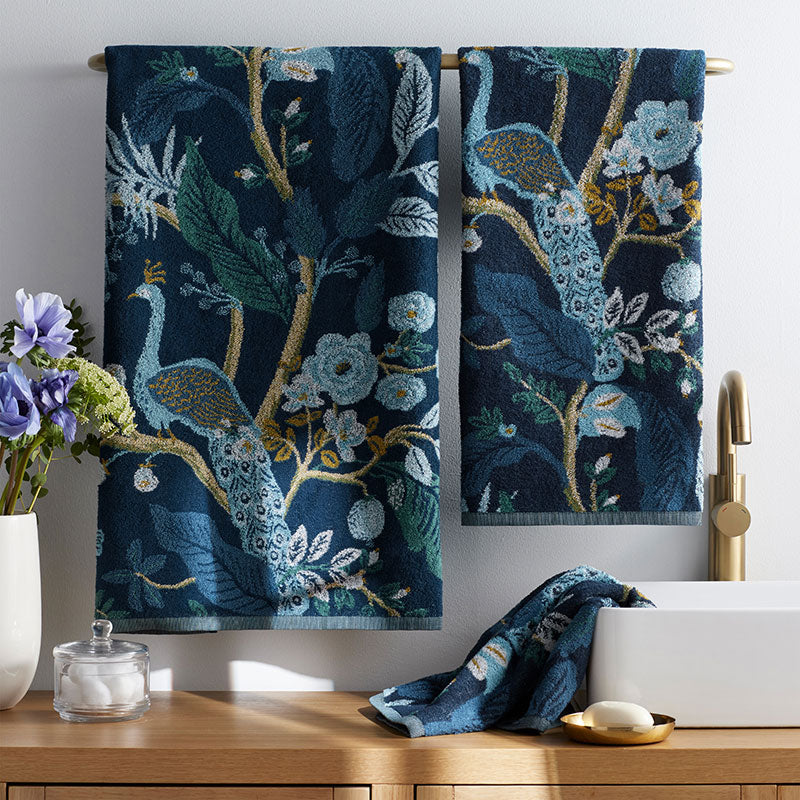 Jacquard Hand Towel - Peacock