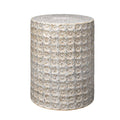 Ceramic Flower Side Table - White