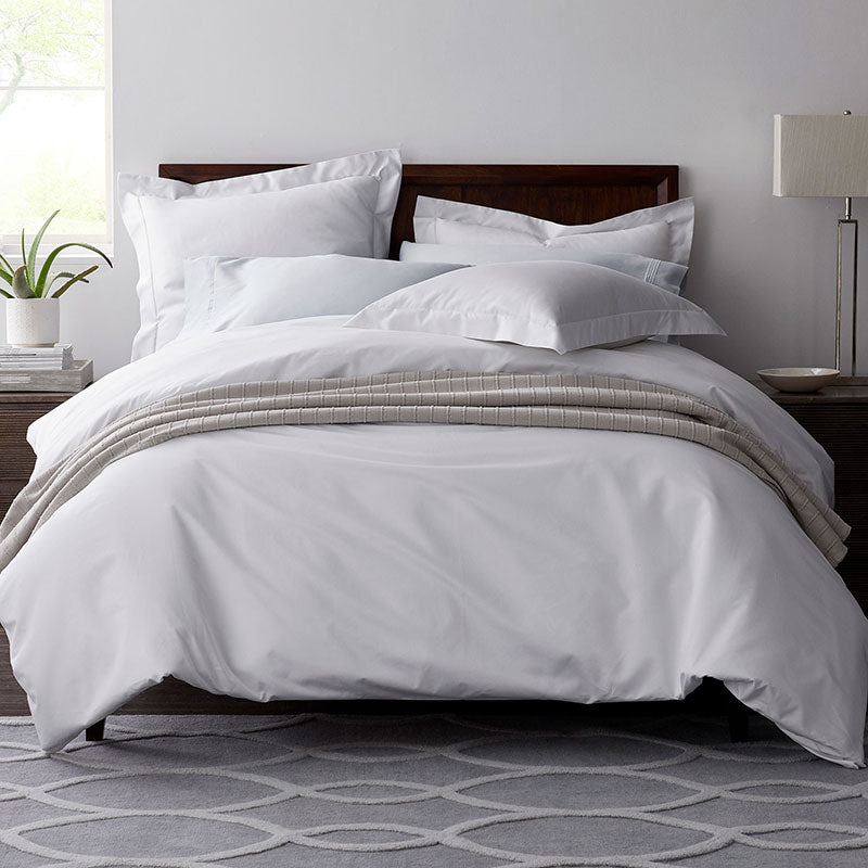 Luxe Smooth Egyptian Cotton Sateen Duvet Cover - Cream, Oversized Full/Queen