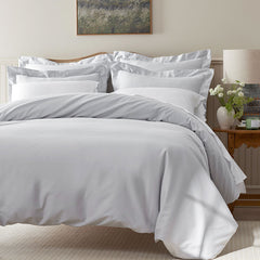 Classic Smooth Sateen Solid Comforter - Light Gray, King/Cal King
