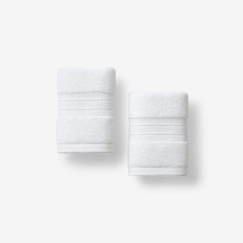 Mirage Aegean Cotton Washcloths, Set of 2 - White