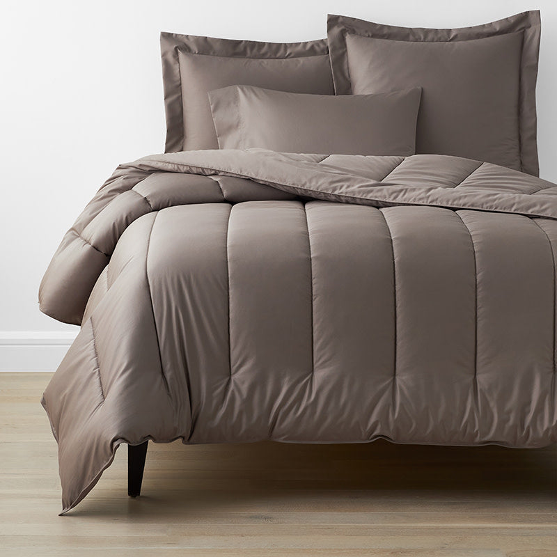Classic Smooth Wrinkle-Free Sateen Comforter - Cinder, Full/Queen