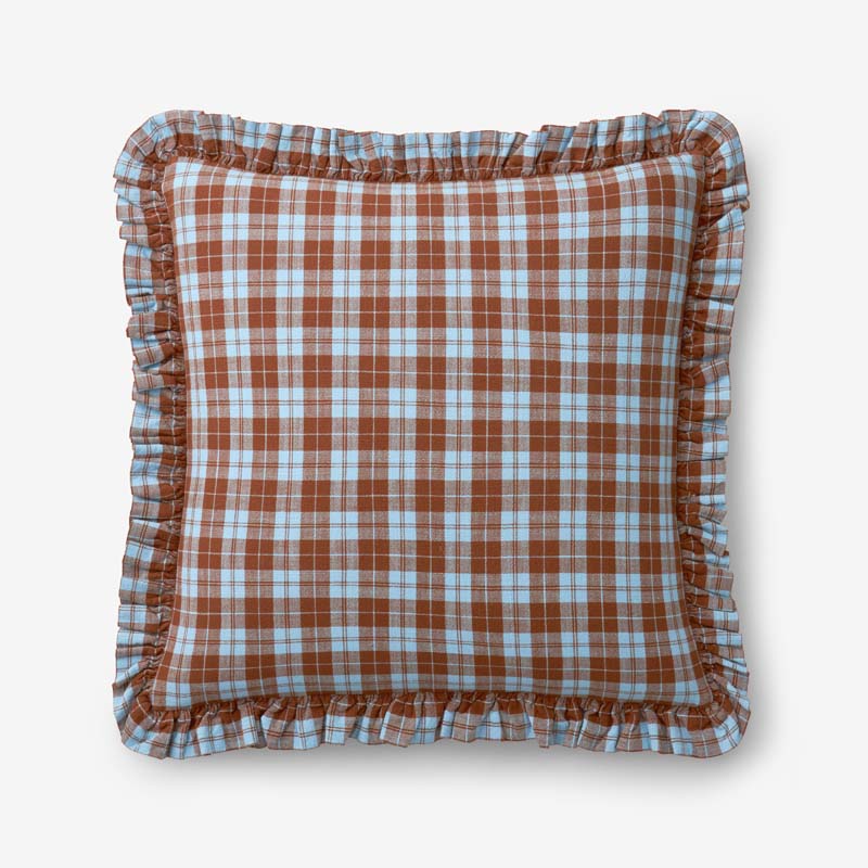 Classic Plaids Yarn-Dyed Cotton Decorative Square Pillow Cover - Harbor Plaid