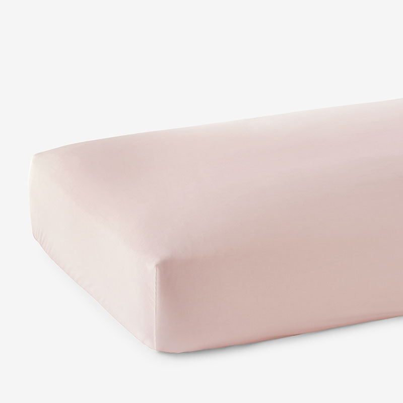 Classic Smooth Sateen Solid Fitted Bed Sheet - Blush, King