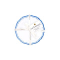 Maison Melamine Appetizer Plates, Set of 4 - White/Blue
