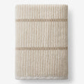 Narrow Stripe Reversible Cotton Bath Sheet - Taupe