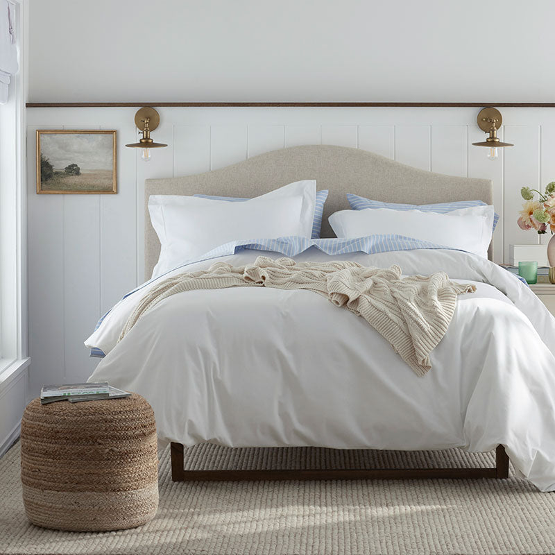 Classic Oxford Solid Duvet Cover - White, King/Cal King