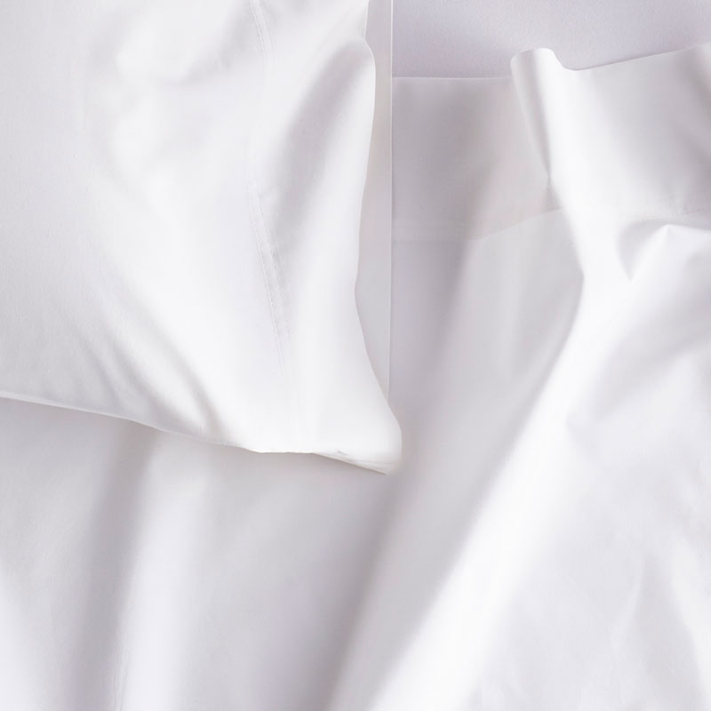 Premium Cool Organic Cotton Percale Bed Sheet Set - Ivory, Full