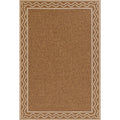 Wave Border Outdoor Rug -  Natural, 2' x 3'