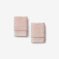 Plush Spa Solid Washcloths, Set of 2 - Rose Quartz