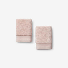 Plush Spa Solid Washcloths, Set of 2 - Rose Quartz