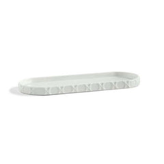 Porcelain Lattice Vanity Tray - White