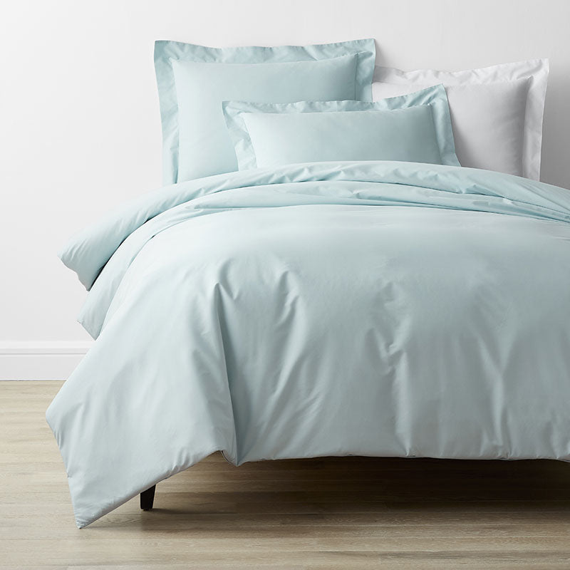 Classic Cool Cotton Percale Bed Duvet Cover - Pale Blue, King/Cal King