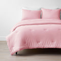T-Shirt Soft Jersey Knit Comforter Set - Pink, King/Cal King