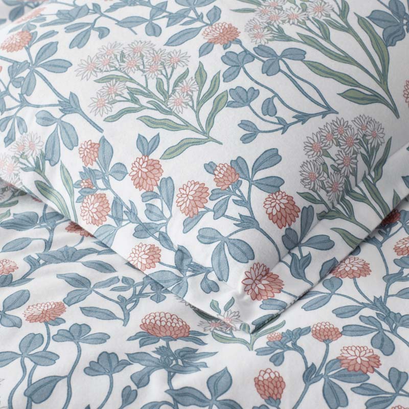 Holiday Print Classic Ultra-Cozy Cotton Velvet Flannel Sham - Botanical Grace, King