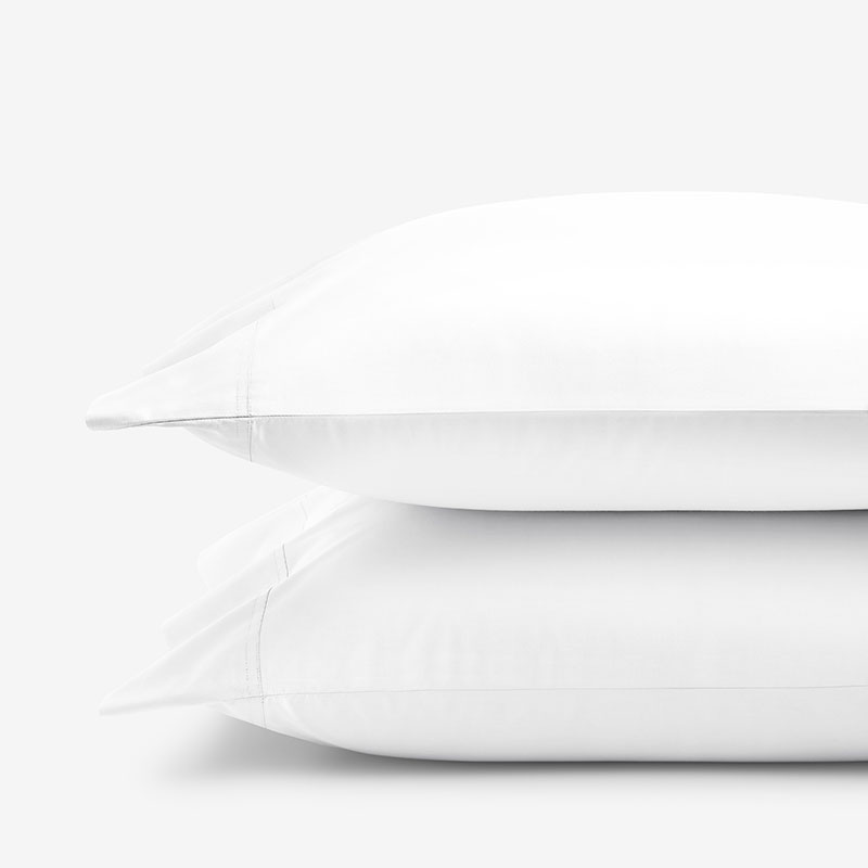 Premium Cool Supima® Cotton Percale Pillowcase Set - White, Standard