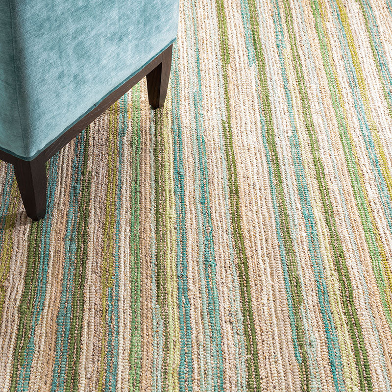 Francisco Green Handwoven Cotton Rug - Green, 3' x 5'