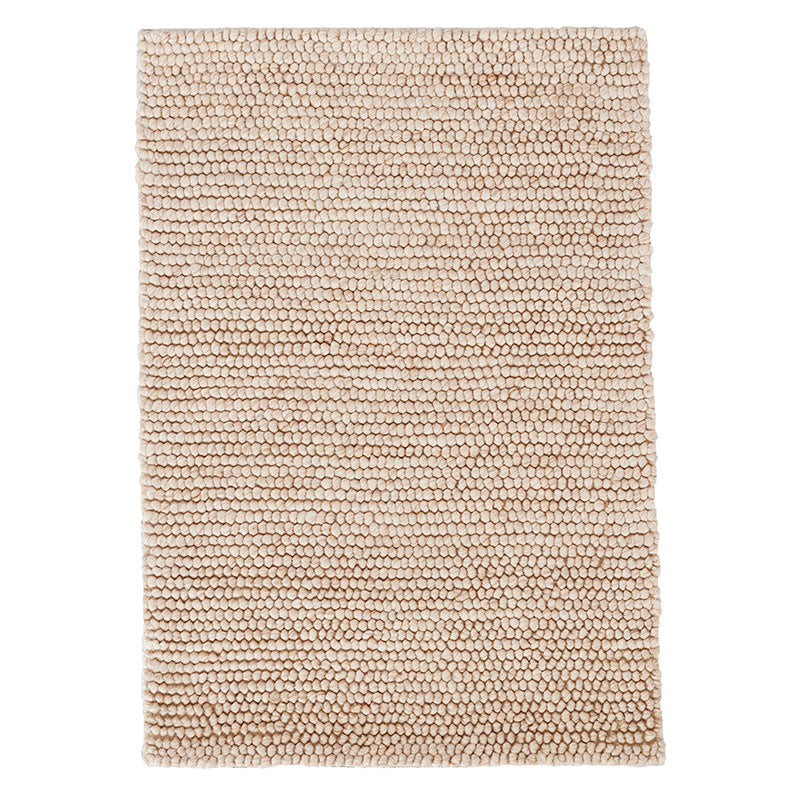 Chunky Handwoven Wool Rug - Latte, 2' 5" x 8' Runner