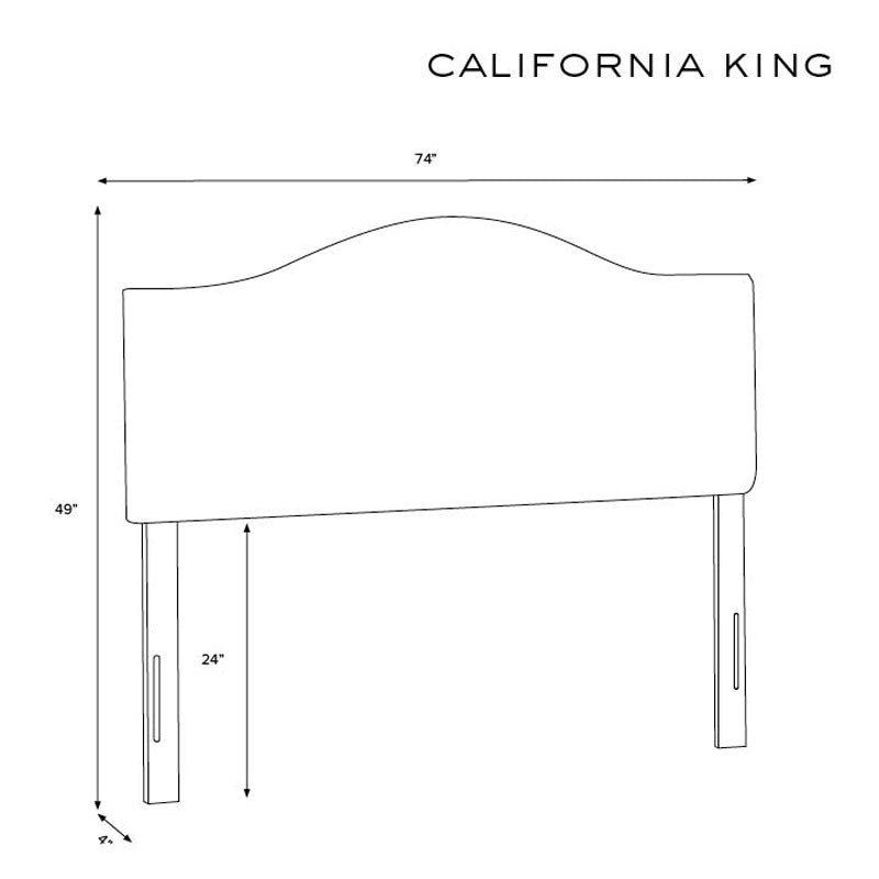 Saddle Velvet Headboard - Ocean, Cal King