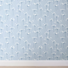 Dandelion Removable Wallpaper - Pale Blue, Roll