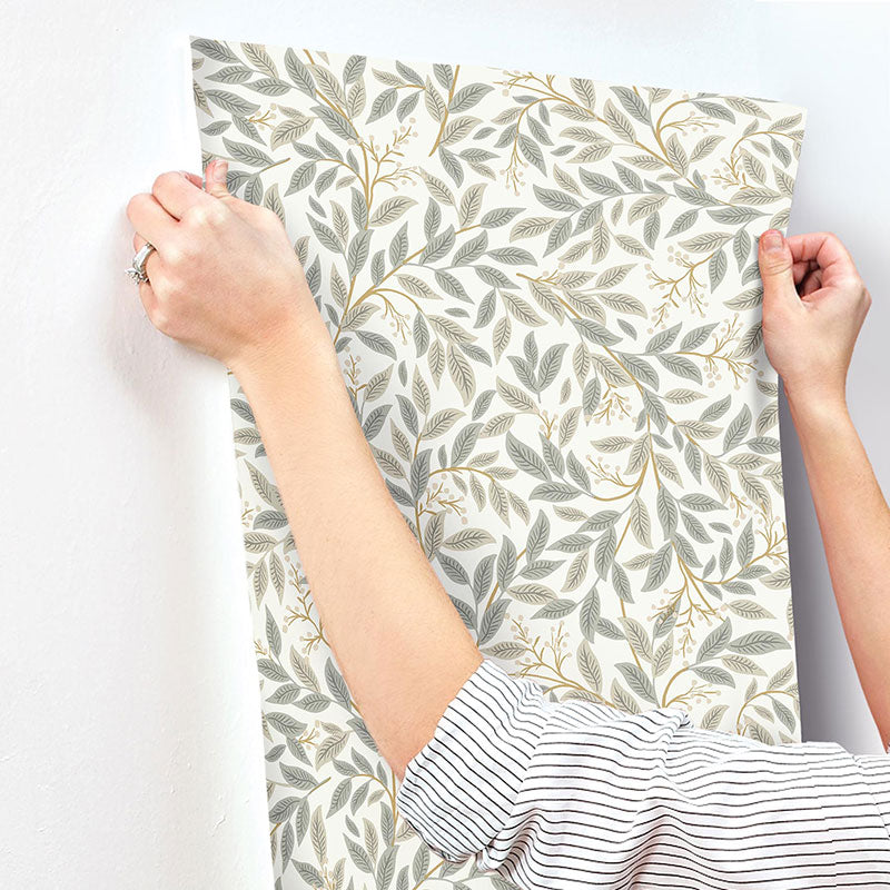 Willowberry Traditional Wallpaper - Linen White, Roll