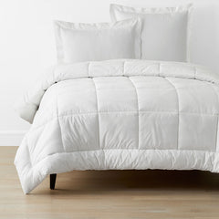 Classic Cool Cotton Percale Comforter - White, King/Cal King