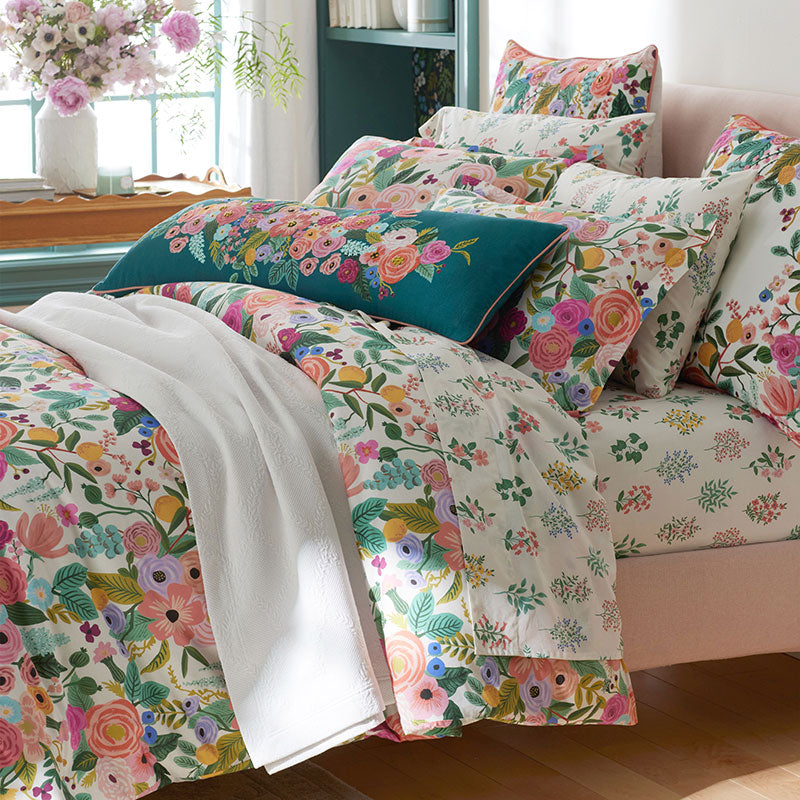 Garden Party Classic Cool Cotton Percale Duvet Cover - Multi, Twin/Twin XL