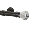 Facets Finial and 1" diameter Rod Set - Oil Rubbed Bronze, 120"
