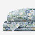 Strawberry Fields Classic Cool Cotton Percale Bed Sheet Set - Slate, Twin