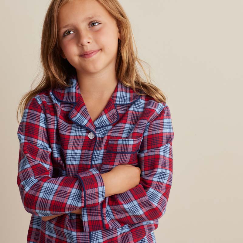 Family Flannel Kid's Button-Down Pajama Set - Nantucket, 2T