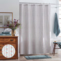 Delphine Classic Cool Cotton Percale Shower Curtain - Ivory Multi