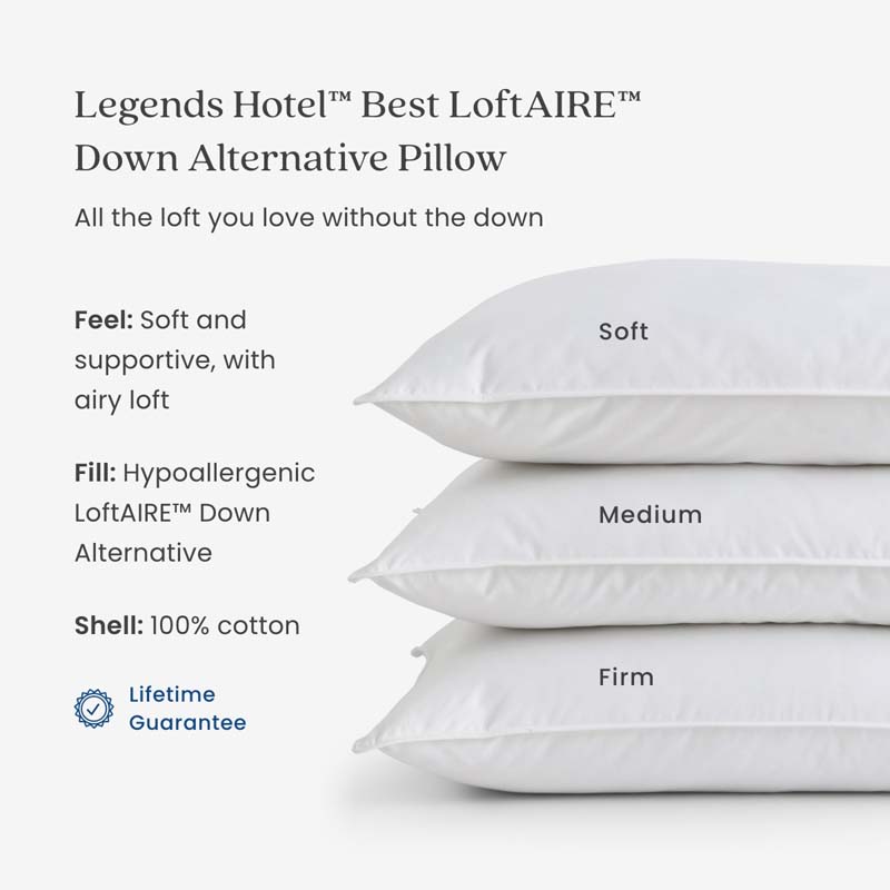 Premium Best Down Alternative Pillow - Non-Gusseted, Soft, Standard