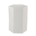 Ceramic Hexagon Side Table - White