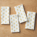 Flower Napkins, Set of 4 - Flowers Yellow