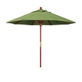 Round Outdoor Patio Umbrella, Wood with Manual Lift - Ginkgo, 9'