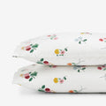 Ditsy Dahlia Classic Cool Cotton Percale Pillowcase Set - White Multi, King