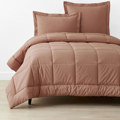Classic Cool Cotton Percale Comforter - Clay, Full
