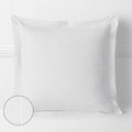 Dorset Stripe Luxe Smooth Egyptian Cotton Sateen Sham - White, Euro