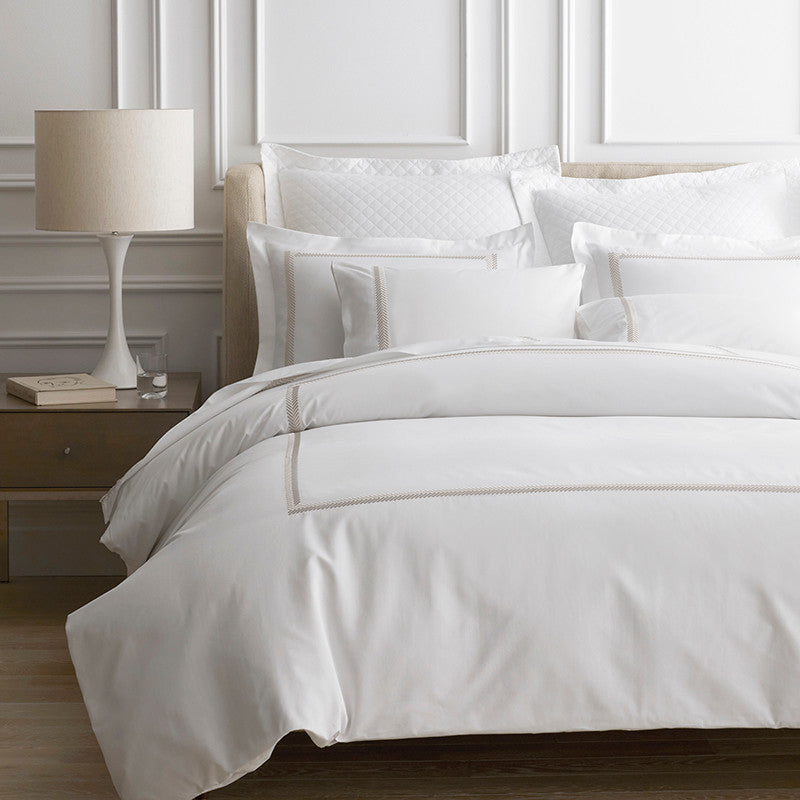 Hewett Luxe Smooth Egyptian Cotton Sateen Duvet Cover - Taupe, Full