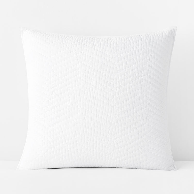 Voile Sham - White, Euro