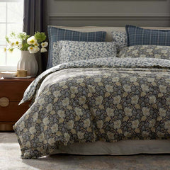 Tapestry Vine Garment Washed Cotton Percale Bed Sheet Set - Ivory Multi, Queen