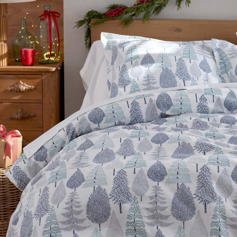 Holiday Print Classic Ultra-Cozy Cotton Velvet Flannel Sham - Whimsical Wilds, Euro