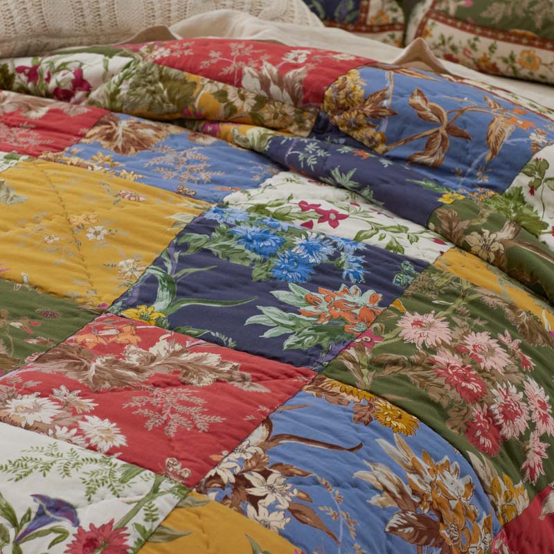 Aaliyah Patchwork Quilted Sham - Green Multi, King