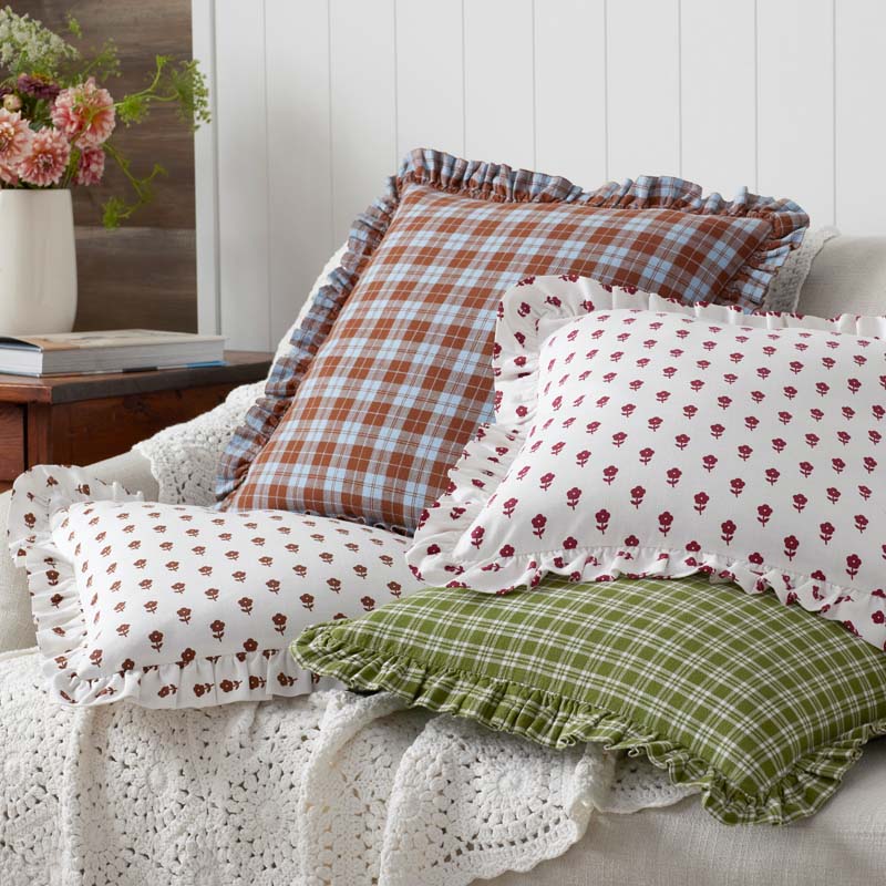 Flowers Decorative Lumbar Pillow Cover -  Flowers Nutmeg, 14 in. x 40 in.