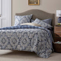 Royal Mirage Reversible Quilt - Blue, King/Cal. King
