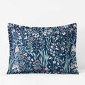 Julienne Classic Cool Cotton Percale Reversible Sham - Mini Floral Navy, King