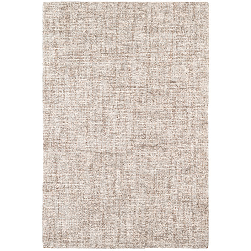 Crosshatch Hand Hooked Wool Rug -  Ivory, 3' x 5'